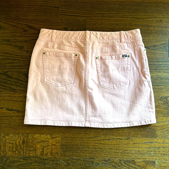 Vineyard Vines Baby Pink Jean Mini Skirt Size 10 - Picture 3 of 9